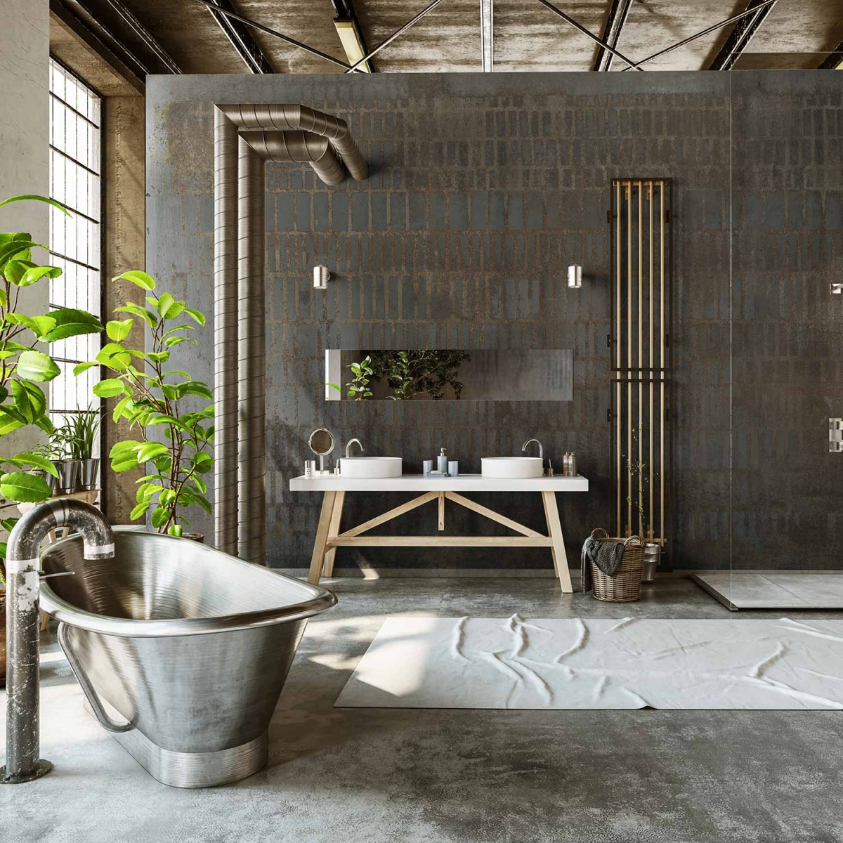 Come arredare il bagno in stile industriale: materiali, colori e dettagli di stile
